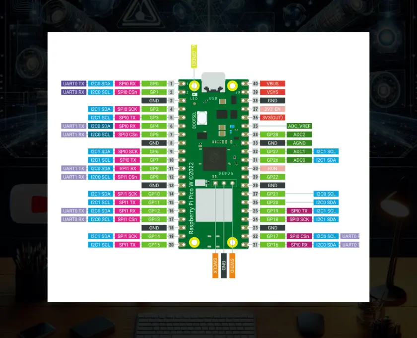 Raspberry Pi Pico W Pinout Explained